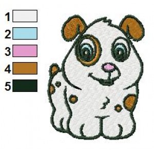 Baby Dog Embroidery Design 02